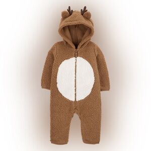 NWT Carter's Reindeer One Piece Brown and White 9 Month